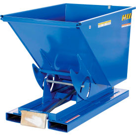 Steel Self-Dumping Forklift Hopper W/ Bump Release, 3 Cu. Yd., 6000 Lbs. Cap., Blue