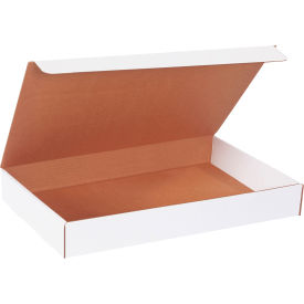 Corrugated Literature Mailers, 19"L x 12"W x 2-1/2"H, White