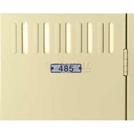 Locker Number Plate #1-25 - Aluminum With 1/2" Black Lettering - LNP-A-25 Pack of 25