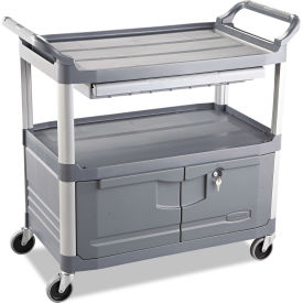 Xtra Service Cart w/3 Shelves, 300 lb. Cap, 40-5/8"L x 20"W x 37-13/16"H, Gray