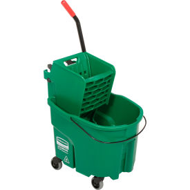 WaveBrake 2.0 Side Press Mop Bucket & Wringer Combo 26-35 Qt. - Green