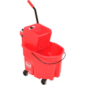 WaveBrake 2.0 Side Press Mop Bucket & Wringer Combo 26-35 Qt. - Red