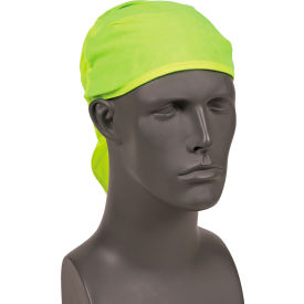 Chill-Its 6710CT Evap. Cooling Triangle Hat with Built-In Cooling Towel, Lime