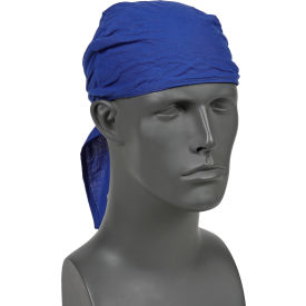 Chill-Its 6710CT Evap. Cooling Triangle Hat with Built-In Cooling Towel, Blue