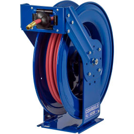 Spring Rewind Hose Reel For Air/Water: 1/2" I.D., 100' Hose, 300 PSI