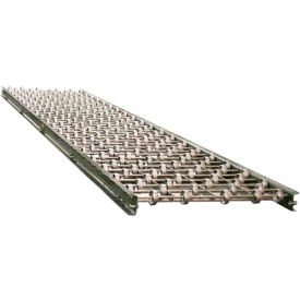 12"W Gravity Skate Wheel Conveyor, 10'L, Steel, 10 Wheels per Foot