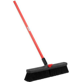 Commercial Push Broom with Resin Block - 18 - Fine-Duty Bristles