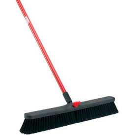 Commercial Push Broom with Resin Block - 24 - Fine-Duty Bristles