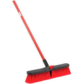Commercial Push Broom With Resin Block - 18" - Medium-Duty Bristles - 804