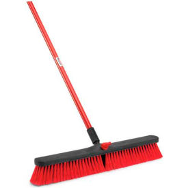 Commercial Push Broom with Resin Block - 24 - Medium-Duty Bristles