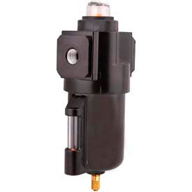 Intermediate Coalescing Filter With Float Drain, Zinc Bowl, 1/4" NPT, 175 PSI