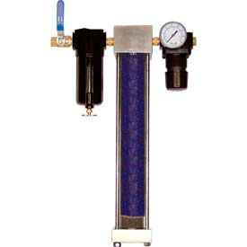 Desiccant Filter/Dryer W/ Prefilter & Regulator, Alum & Plas, 1/2" NPT, 120 PSI