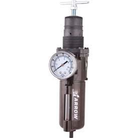 Filter/Regulator With Gauge & Float Drain, Zinc Bowl, 3/8" NPT, 200 PSI