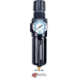 Arrow Integral Filter/Regulator With Gauge, Zinc Bowl, 1/2" NPT, 250 PSI