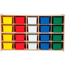 20 Tray Cubby Storage, Unassembled w/Assorted Trays