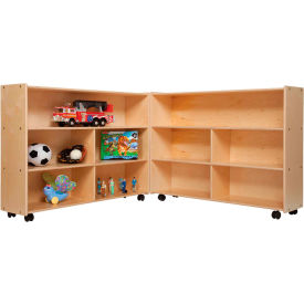 Mobile Folding Versatile Storage, Unassembled, 93-1/2"W x 12"D x 35-1/2"H