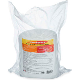 No Rinse Food Service Sanitizing Wipes Refill, 500 Wipes per Roll, 2 Rolls per Case
