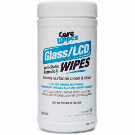 CareWipes Glass/LCD Anti-Static Wipes, 70 Wipes/Can, 6 Cans/Case