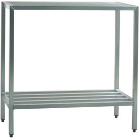 New Age Aluminum Heavy Duty 2-Shelf rack, 48"W x 20"D x 48"H