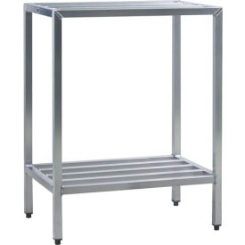 Aluminum Heavy Duty 2-Shelf Rack, 42"W x 24"D x 48"H