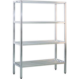 New Age Aluminum Heavy Duty 4-Shelf Rack, 36"W x 20"D x 72"H