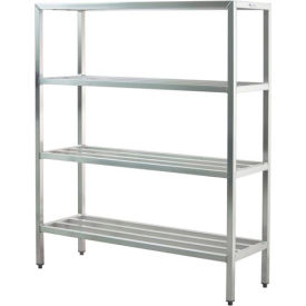New Age Aluminum Heavy Duty 4-Shelf Rack, 48"W x 24"D x 72"H