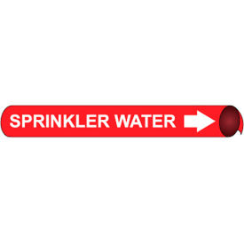 Precoiled & Strap-On Pipe Marker, Sprinkler Water, Fits 3/4" - 1" Pipe Dia.