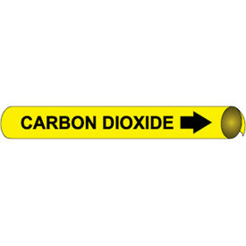 Precoiled & Strap-On Pipe Marker, Carbon Dioxide, Fits 3/4" - 1" Pipe Dia.