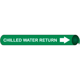 Precoiled & Strap-On Pipe Marker, Chilled Water Return, Fits 3/4" - 1" Pipe Dia.