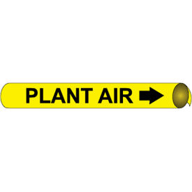 Precoiled & Strap-On Pipe Marker, Plant Air, Fits 1-1/8" - 2-3/8" Pipe Dia.