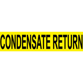 Pressure Sensitive Pipe Marker, Condensate Return, 14"W x 2-1/4"H, Pack of 25
