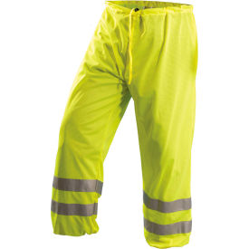 Premium Mesh Pants, Class E, Silver Tape, Hi-Vis Yellow, L/XL, Lux-Tem-YL/XL