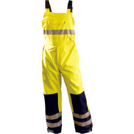 Premium Breathable Bib Pants, Class E, Hi-Vis Yellow, 4XL