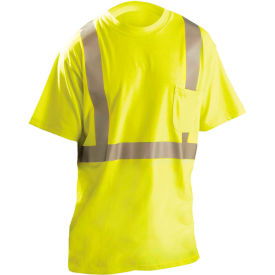 Flame Resistant Short Sleeve T-Shirt, Class 2, ANSI, Hi-Vis Yellow, 3XL