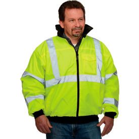 Hi-Vis Value Bomber Jacket, Class 3, Hi-Vis Yellow, Size L