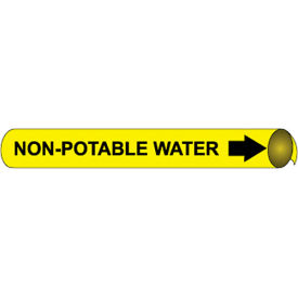 Precoiled & Strap-On Pipe Marker, Non Potable Water, Fits 3/4" - 1" Pipe Dia.