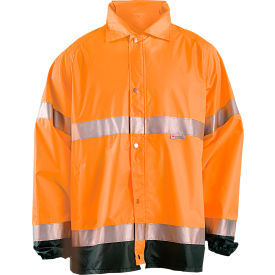 Breathable Foul Weather Coat, Class 3, Hi-Vis Orange, Size 2XL