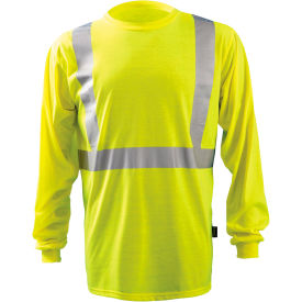 Premium Long-Sleeve Wicking T-Shirt Hi-Vis Yellow, Size 3XL