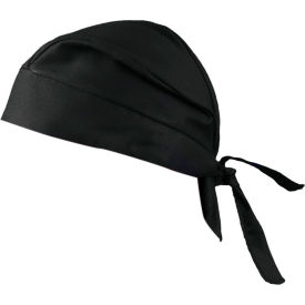 Deluxe Tie Hat With Elastic Rear Band Black, 12 Pack