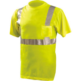 Classic Standard Wicking T-Shirt W/ Pocket, Class 2, ANSI, Hi-Vis Yellow, S