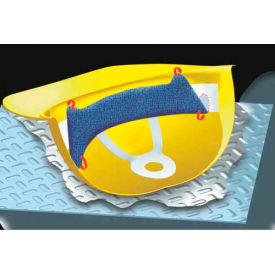 Clip-On Terry Topper Hard Hat Sweatbands Navy, 8mm Thick