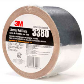 Linered Aluminum Foil Tape, Silver, 72 mm x 45 m