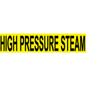 Pressure Sensitive Pipe Marker, High Pressure Steam, 14"W x 2-1/4"H, Pack of 25