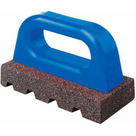 6"L X3"WX 1"H Fluted Rub Bricks, Plastic Handle, 20 Grit