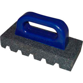 Fluted Rub Bricks Float, 8"L X 3 1/2"W X 1 1/2"H, 20 Grit, Plastic Handle