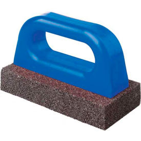 Fluted Rub Bricks Solid Float, 8"L X 3 1/2"W X 1 1/2"H, 20 Grit, Plastic Handle