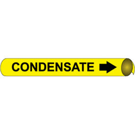 Precoiled & Strap-On Pipe Marker, Condensate, Fits 3-3/8" - 4-1/2" Pipe Dia.