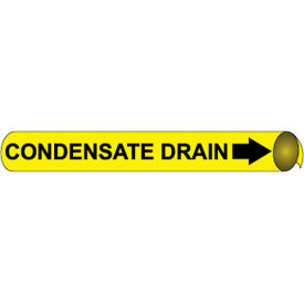 Precoiled & Strap-On Pipe Marker, Condensate Drain, Fits 3-3/8" - 4-1/2" Pipe Dia.
