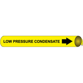Precoiled & Strap-On Pipe Marker, Low Pressure Condensate, Fits 3-3/8" - 4-1/2" Pipe Dia.