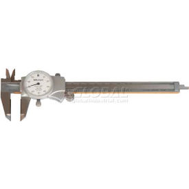 0-6" Dial Caliper with White Dial and Carbide Jaws